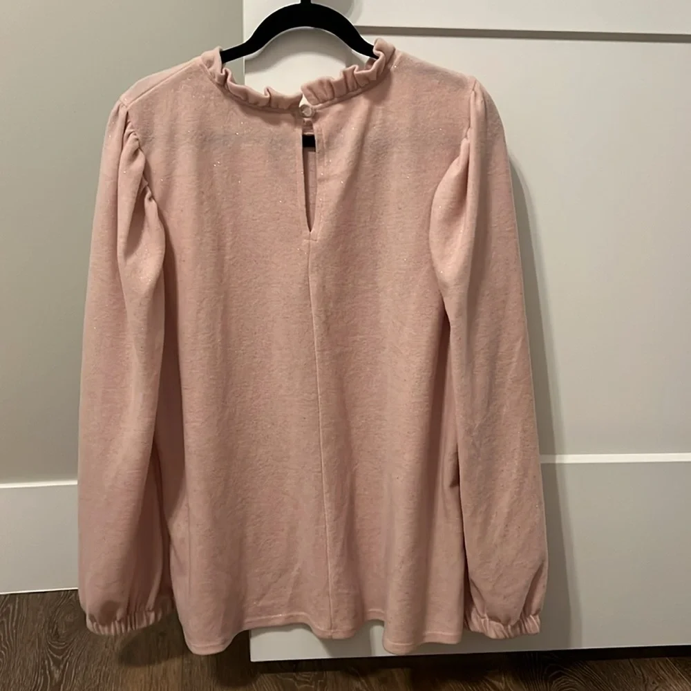 Pink Ruffled Women's Top - Picture 2 of 5
